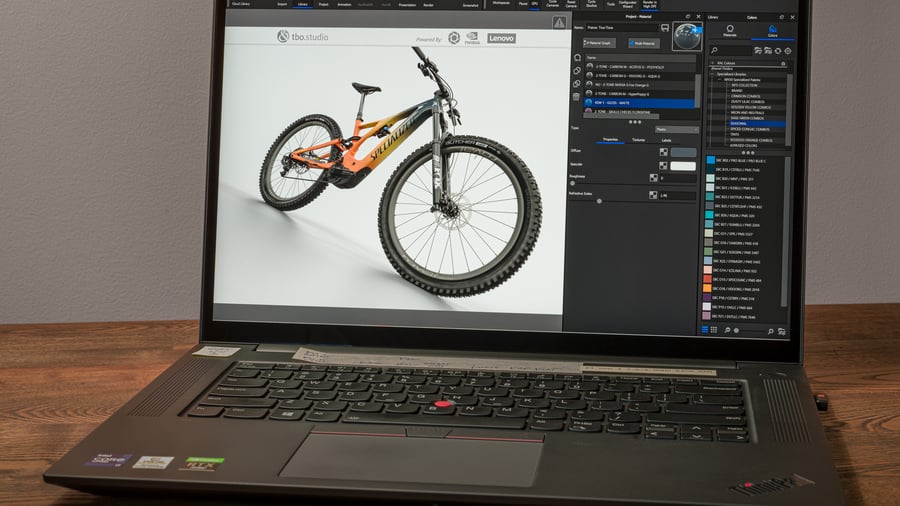 Specialized Design Visualizer with KeyShot GPU Rendering on the Lenovo P1 with NVIDIA A5000